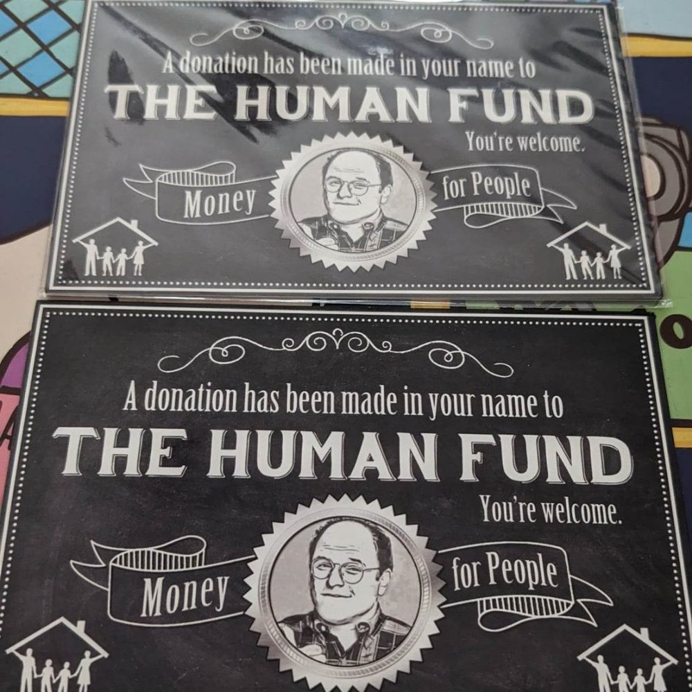 Seinfeld Merch George C The Human Fund Cards